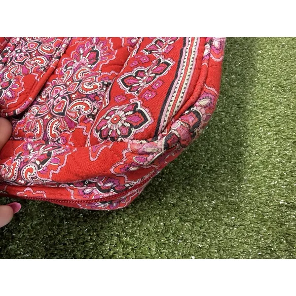 Vintage Vera Bradley Frankly Scarlett Bowler Bag Shoulder Purse Geometric Floral - Image 8