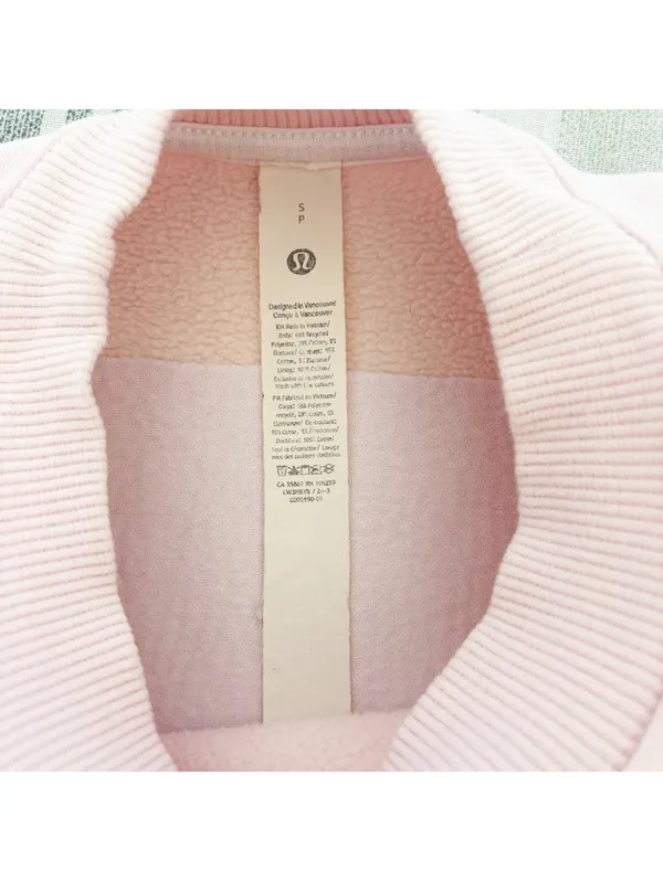 Lululemon Heavyweight Fleece Pullover Tennis Club Strawberry Milkshake Sz Small - Image 4