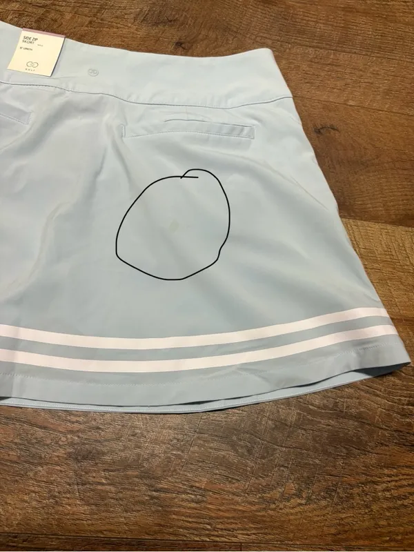NWT Calia Athletic/Performance Golf Tennis Side Zip Skort Size 14 Blue - Image 7