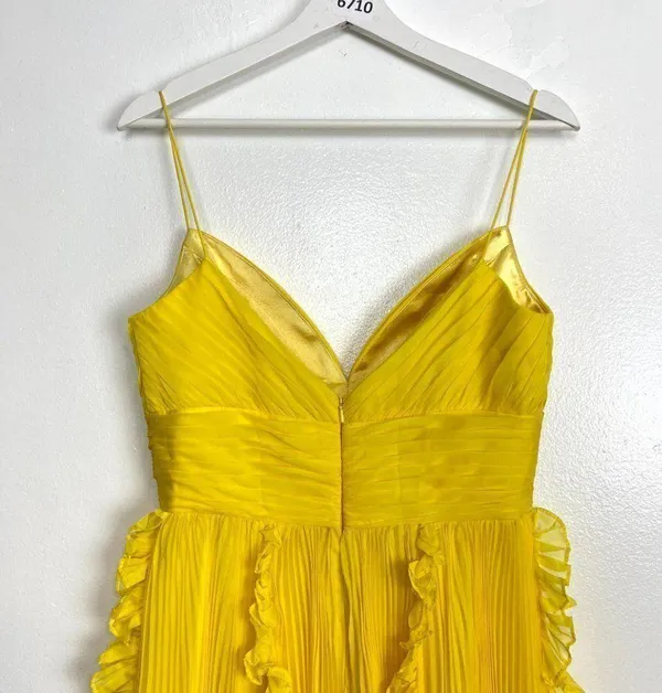 MAC DUGGAL Ruffle Chiffon Gown in Sunshine Size US 6 - Image 7