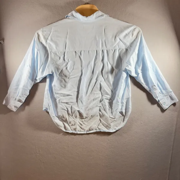 452 | Babaton‎ Aritzia Blue Tencel Button Front Blouse Women's 2XS Lightweight - Image 2