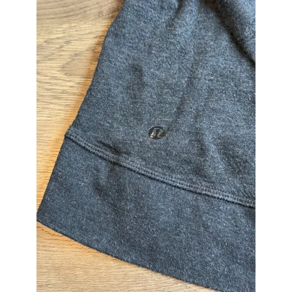 Lululemon In A‎ Cinch Long Sleeve Heathered Reversible mock neck sweatshirt sz 6 - Image 8