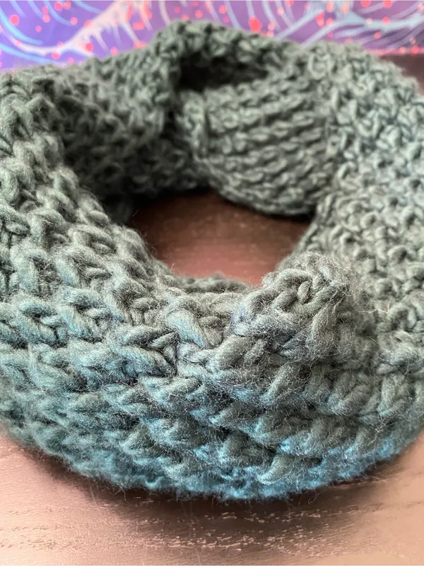 Old Navy Women's Teal Crochet Infinity Scarf - Image 2