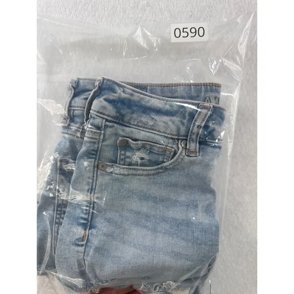 American Eagle‎ Next Level Stretch Distressed Lace Pocket Denim Shorts Womens 2 - Image 7
