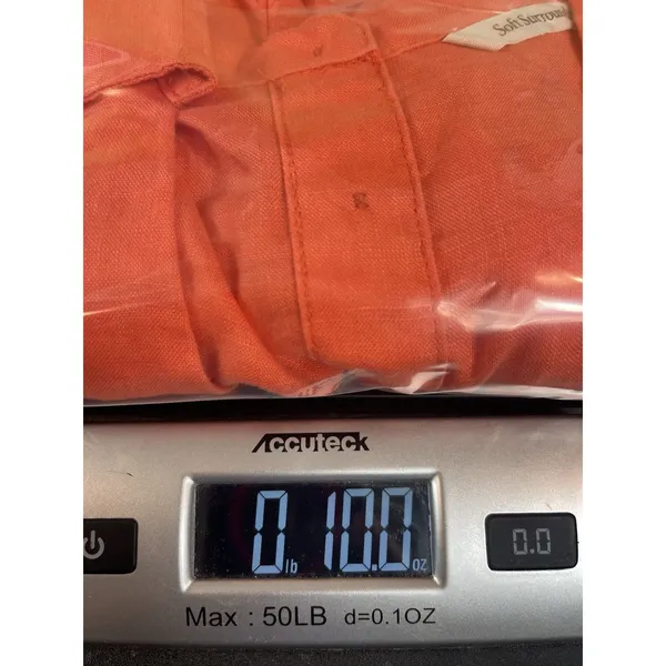 Soft Surroundings 1X Coral Orange 100% Linen Tunic Top Relaxed Back Buttons - Image 12