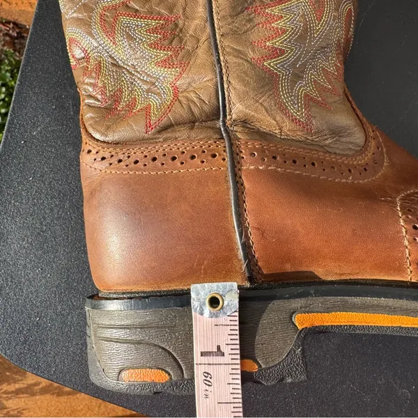 Ariat 4LR Brown Leather Western Boots Women US 6 Embroidered Cowboy - Image 9