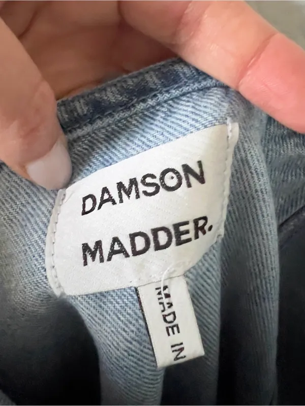 Anthropologie Damson Madder Lana Drop-Waist Mini Dress in Blue Denim - Image 9