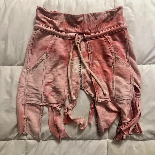 Free People Movement distressed water color slit mini skirt - Image 5