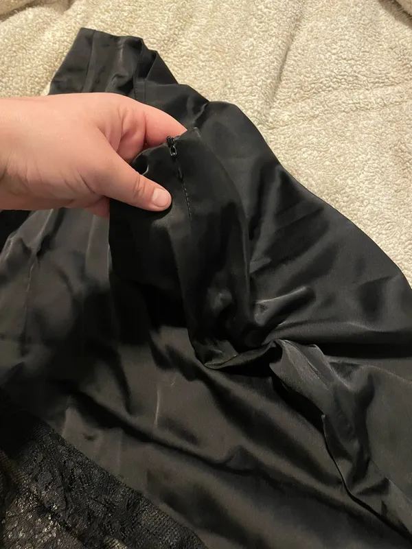 Satin skirt Black Size L - Image 2