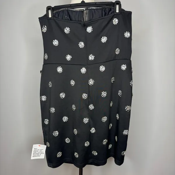 Asos - Bandeau Embellished Mini Dress in Black - Image 3