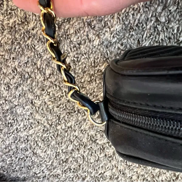 Daniella Bag Vintage Black Vegan Leather‎ Quilted Crossbody Chain Purse - Image 16
