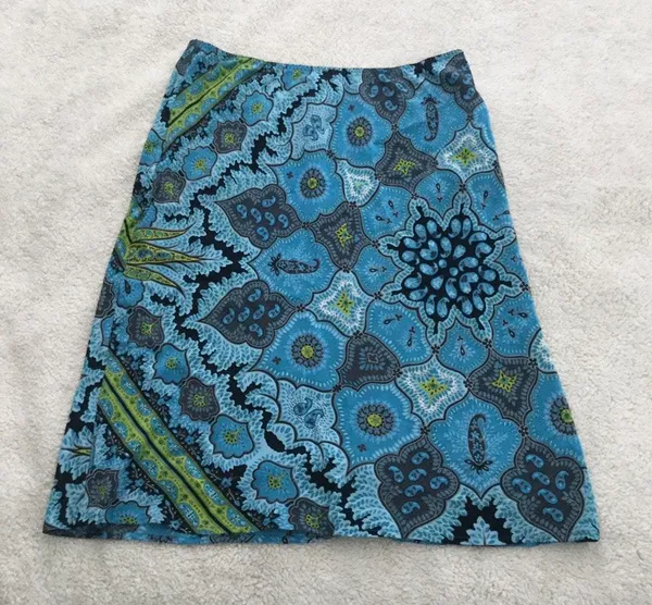 The Limited Vintage Silk Paisley Floral Slip Skirt - Image 3