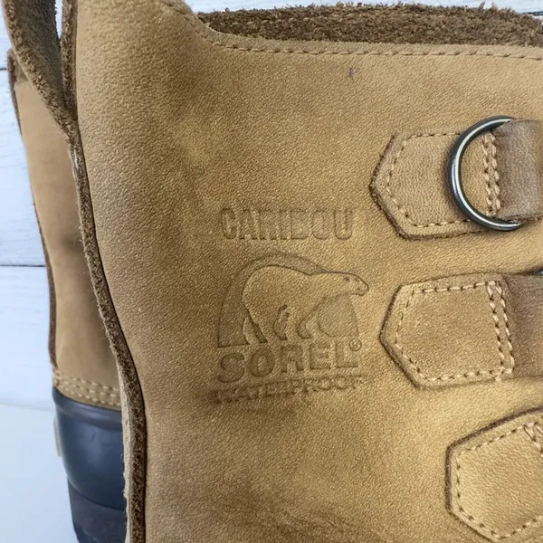 Sorel Caribou Women's Size 5 Waterproof‎ Brown Nubuck Insulated Boots NL1000-220 - Image 9