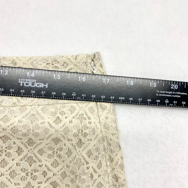 LOFT Floral Lace Mini Skirt Womens Size 10 Cream Ivory Boho Cotton‎ Blend A-Line - Image 2