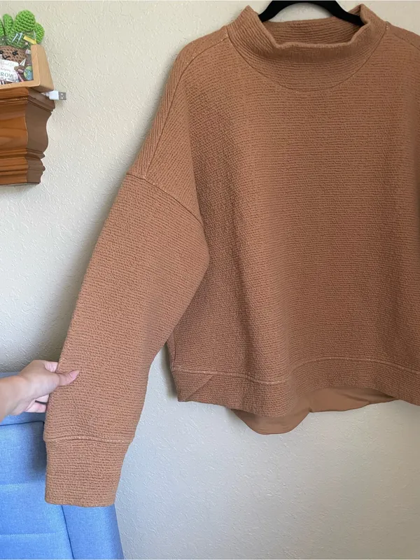 Calia by Carrie Underwood Cloud Mock Neck Pullover Size 1X Golden Taffy Extended - Image 9