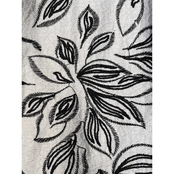 Antonio Melani White Embroidered Sheath Dress 14 Floral‎ Textured Midi Wedding - Image 9
