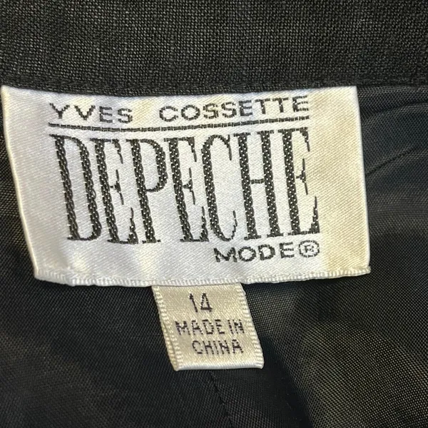 Yves‎ Cossette DEPECHE Mode Vintage Womens Black Linen Rayon Blend Pants 14 - Image 6