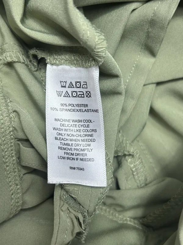 Tommy Bahama Golf Women’s Pants Medium Green Active Pull On Ankle Zip Athleisure - Image 4