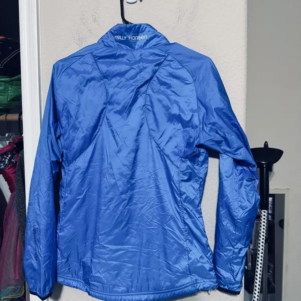 Helly Hansen Windbreaker Jacket H2 Flow‎ womens M Blue mesh lined lightweight - Image 4