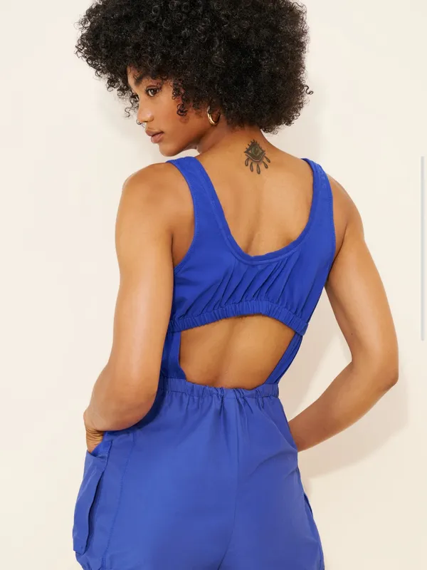Daily Practice Anthropologie Jumpstart Sleeveless Romper One-Piece Outfit Sz L - Image 2