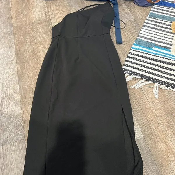 NWT Hello Molly Taking it Back Dress in Black‎ Midi Length (Size XS US2) - Image 3