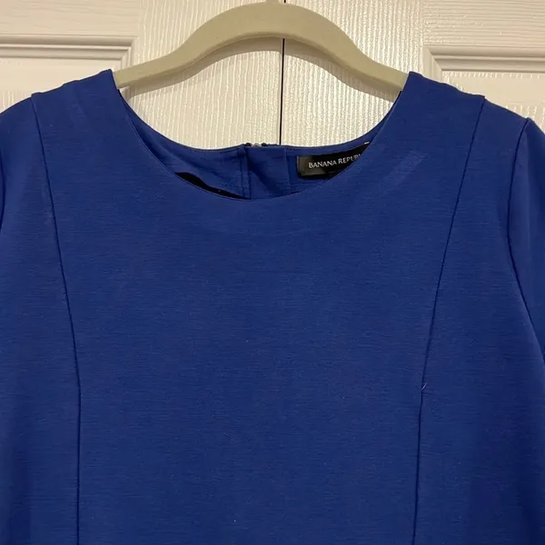 Banana Republic Pocket Dress Short Sleeve Womens Blue Size‎ 10 - Image 4