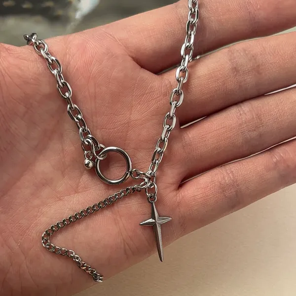 Cross Pendant Necklace for Men Women Streetwear Hip Hop Punk Unisex Necklace - Image 6