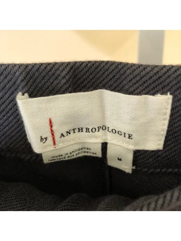 Anthropologie NWT Women's Gray Cropped Pull On Utility Pants Size M - Image 4
