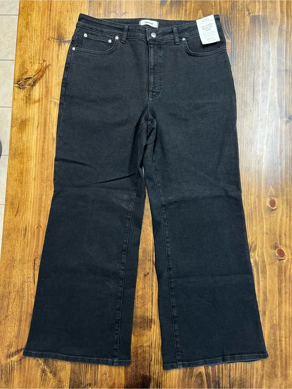 Madewell The Curvy Wide-Leg Jean in Black Frost Super Stretch Size 33 NWT - Image 7