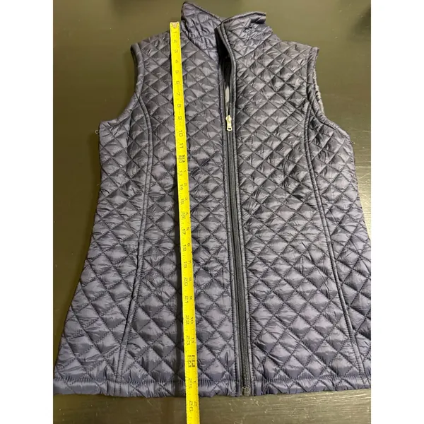 Liverpool Jeans Company Navy Blue Diamond Quilted Zip Front Vest‎ GZJ93778-LP M - Image 2