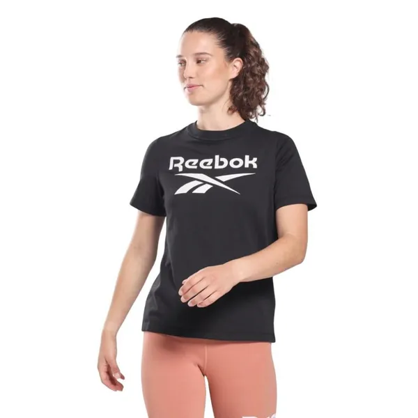 NWT Reebok Womens Graphic Big Logo Tee HB2271 Black S - Image 2