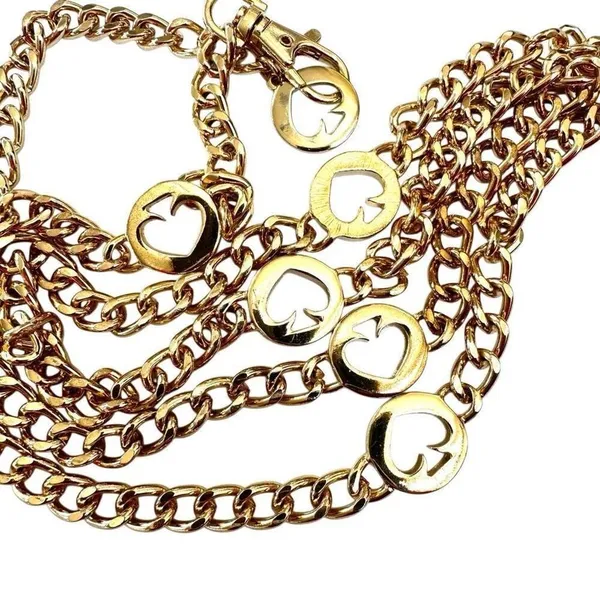 Gold tone spade hip belt - Image 4