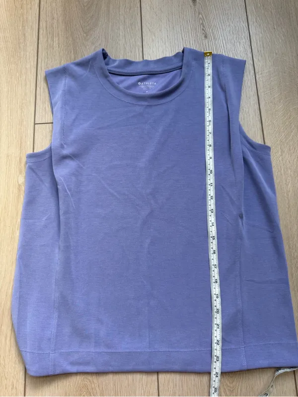 Athleta Seasoft Tank Sweatshirt Dusk Purple Lavender Size Medium Sleeveless Top - Image 9