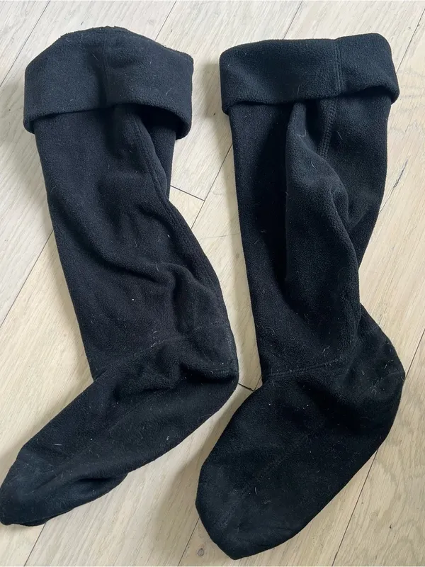 Hunter Fleece Tall Boot Socks in Black - Image 3