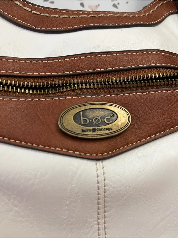 b.o.c Born Concept Whipstitch Shoulder Bag Front Zip Pocket Faux Leather - Image 6