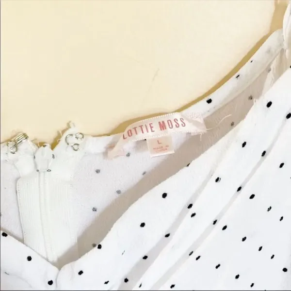 ✨HP✨Lottie Moss White with Black Polka Dot Mini Dress✨ - Image 3