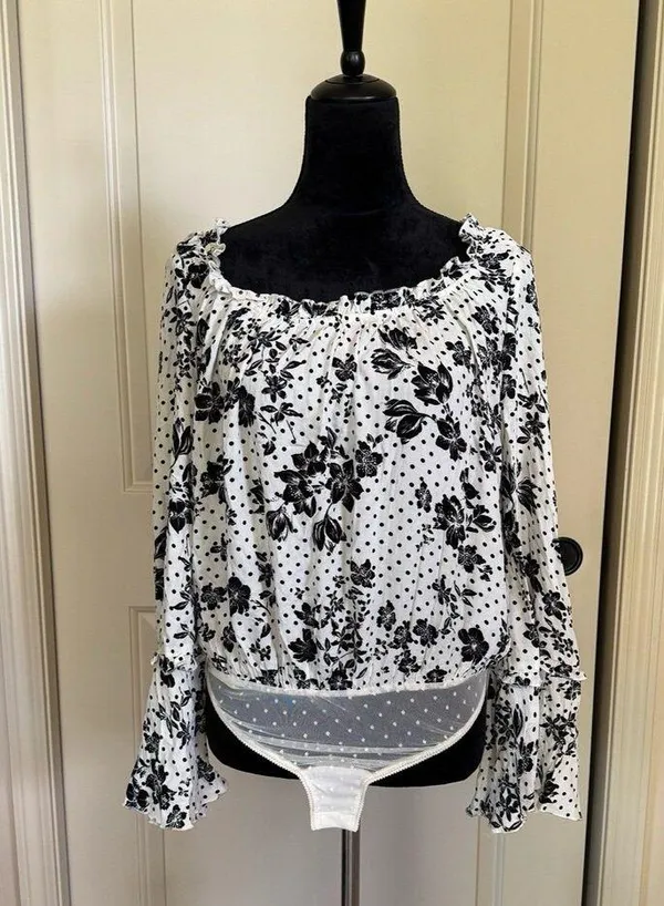 Free People One On One Date Bodysuit Tea Combo Size Small - Image 11