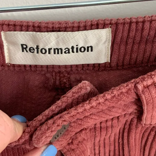 Reformation Abbey Corduroy Mini‎ Skirt size 10 - Image 2
