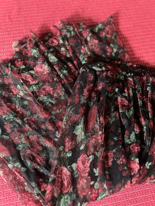 Stradivarius rose floral midi skirt - Image 5