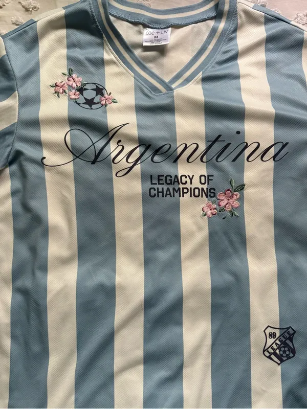 Argentina jersey embroidered - Light Blue & White - Image 2