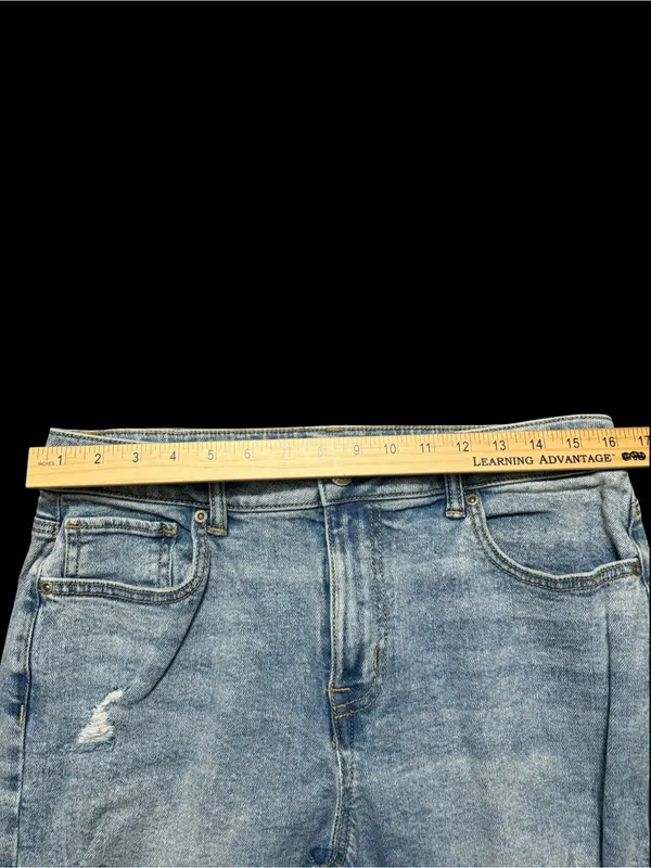Maurices Light Blue Distressed Flare Jeans - Image 5