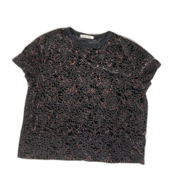 We the Free - Free People | Black & Brown Oversized Teddy Boxy Top | XS - Image 4