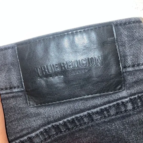 True Religion Colette Slim Straight Charcoal Wash Jeans Size 31 - Image 10