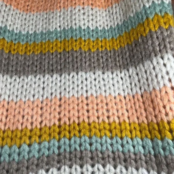 By together knit stripedsoft sweater‎ oversized size small boho colors - Image 4