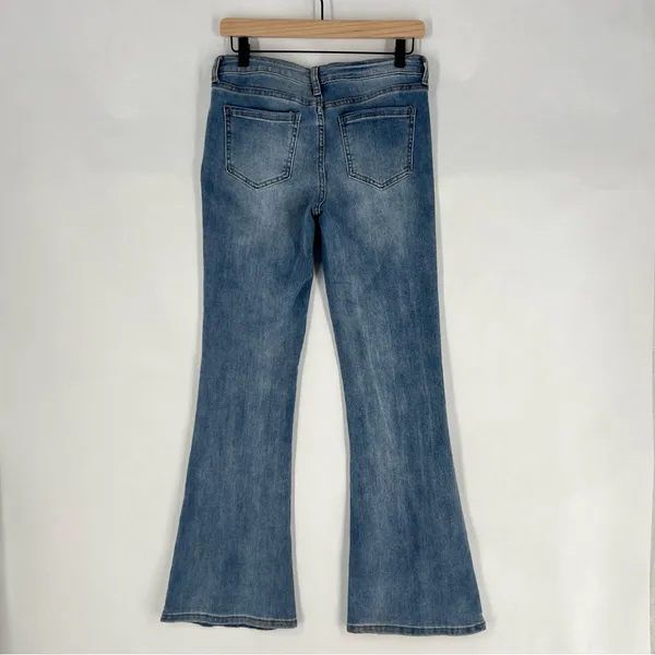 BP Stretch Medium Wash Blue Denim‎ Flare Jeans Casual Size 28 - Image 5