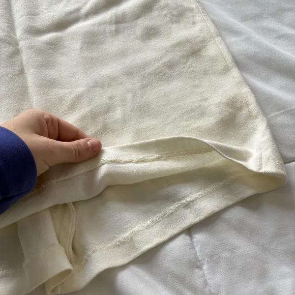 Vintage Mini‎ Skirt Ivory Womens 8 Linen Blend Quiet Luxury Made USA Minimalist - Image 3