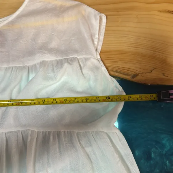 Mustard Seed White Sleeveless Tiered Blouse‎ - Image 4
