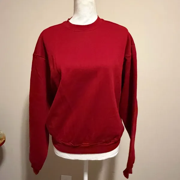 NWT SKIMS SOLD OUT RARE women cotton fleece classic Crewneck sz medium in brick - Image 3