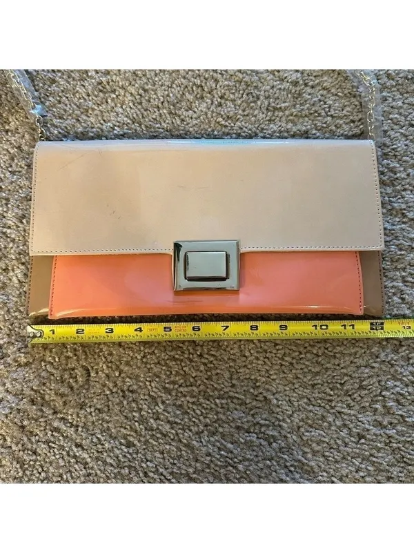 Aldo Tan Peach Color Block Crossbody Shoulder Bag - Image 10