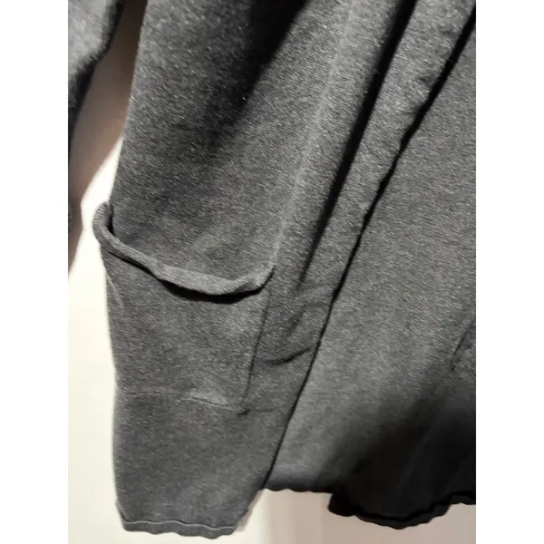 Banana Republic Knit Blazer Cardigan Dark Gray Pockets Women's Petite Small‎ - Image 5